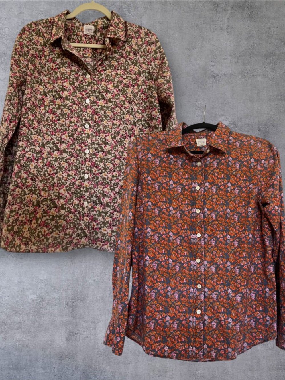 Lot of 2 J. Crew Floral Button Down Shirts M